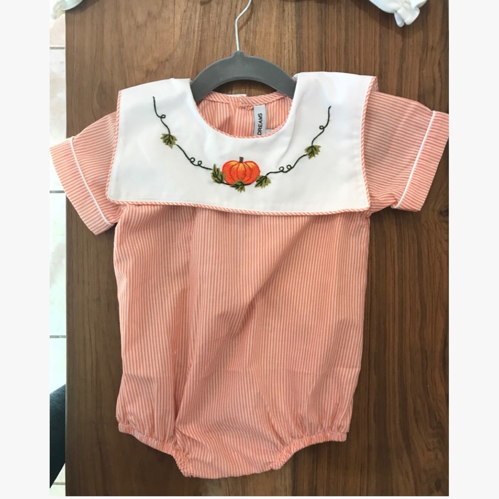 Embroidered Fall Bubble for Baby